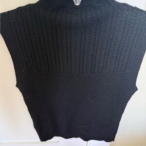Free People Black Lightweight Sleeveless Sweater